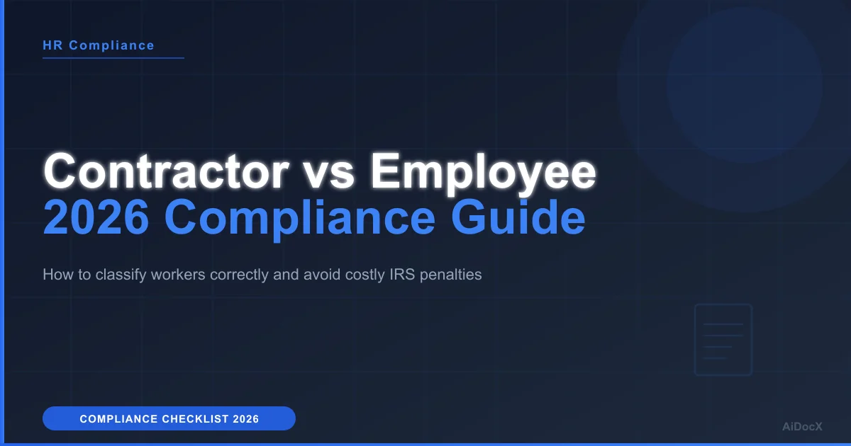 Independent Contractor vs Employee: Avoid Misclassification in 2026
