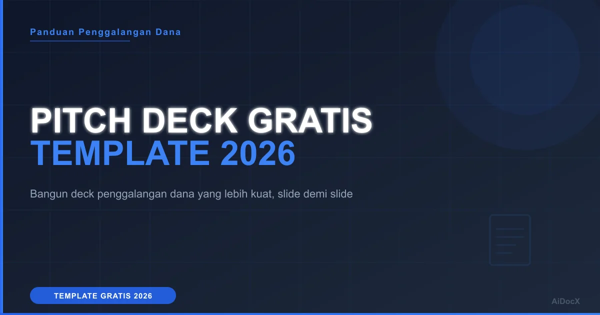 Template Pitch Deck Investor Gratis untuk Penggalangan Dana 2026