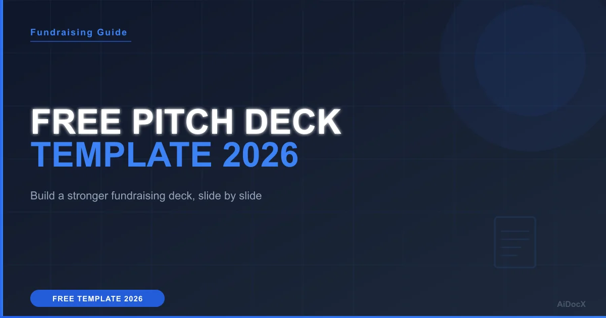 Free Investor Pitch Deck Template for 2026 Fundraising