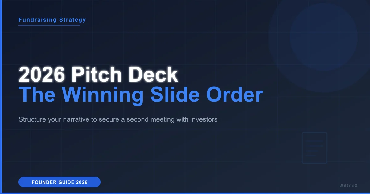 Investor-Ready Pitch Deck Outline 2026: The Slide Order That Wins