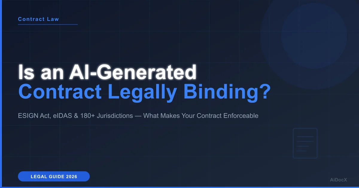 Is an AI-Generated Contract Legally Binding? (2026 Guide)