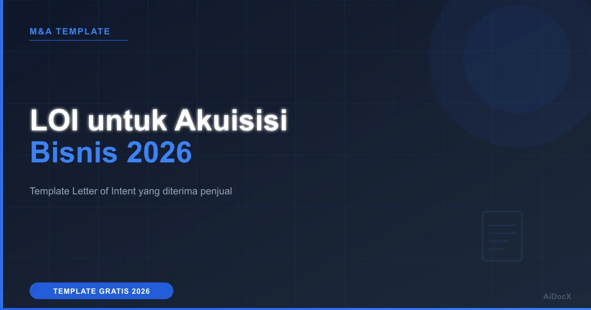 Template Letter of Intent untuk Akuisisi Bisnis: Cara Menulisnya Agar Diterima di 2026