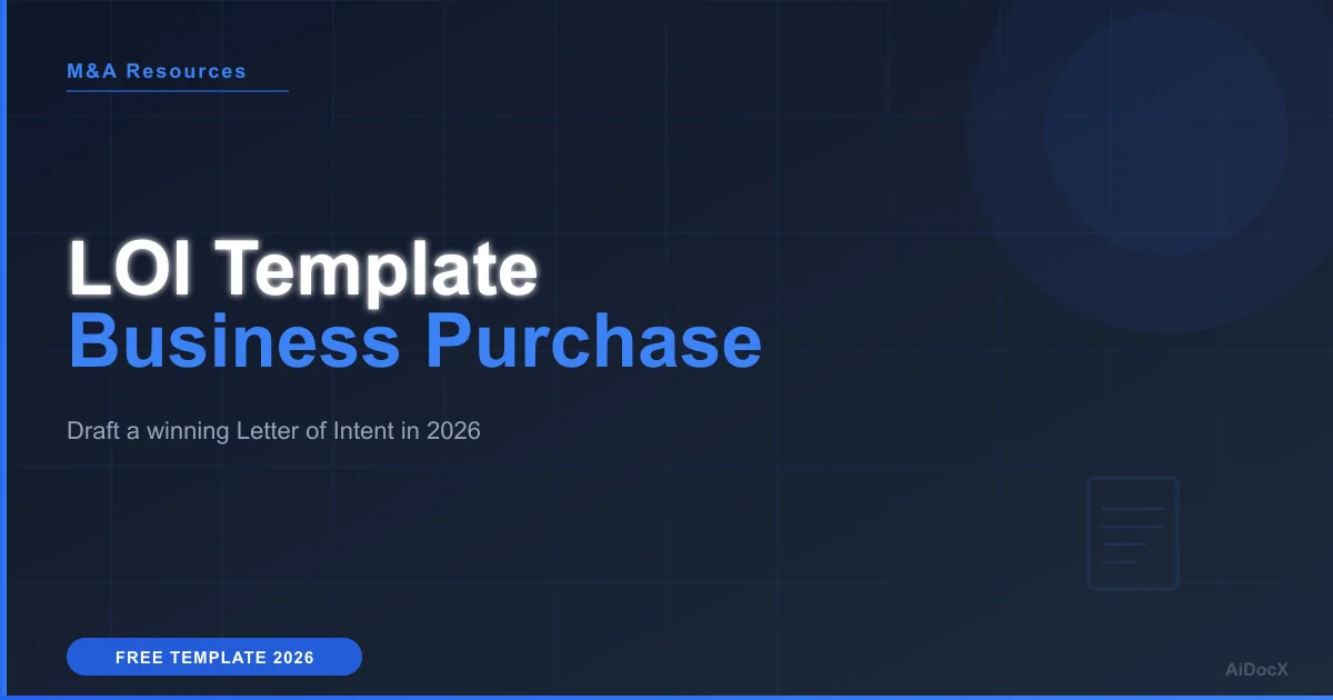 Letter of Intent Template for Business Purchase: How to Write One That Gets Accepted in 2026
