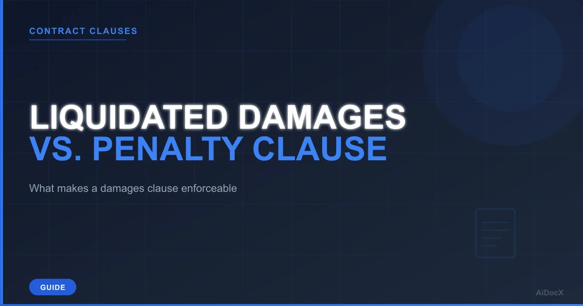 Liquidated Damages vs. Penalty Clause (2026): What Makes One Enforceable