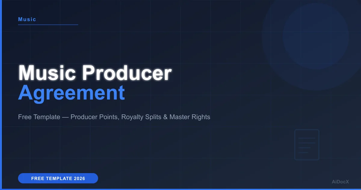 Template Perjanjian Music Producer (2026): Split, Royalti & Hak Master yang Benar