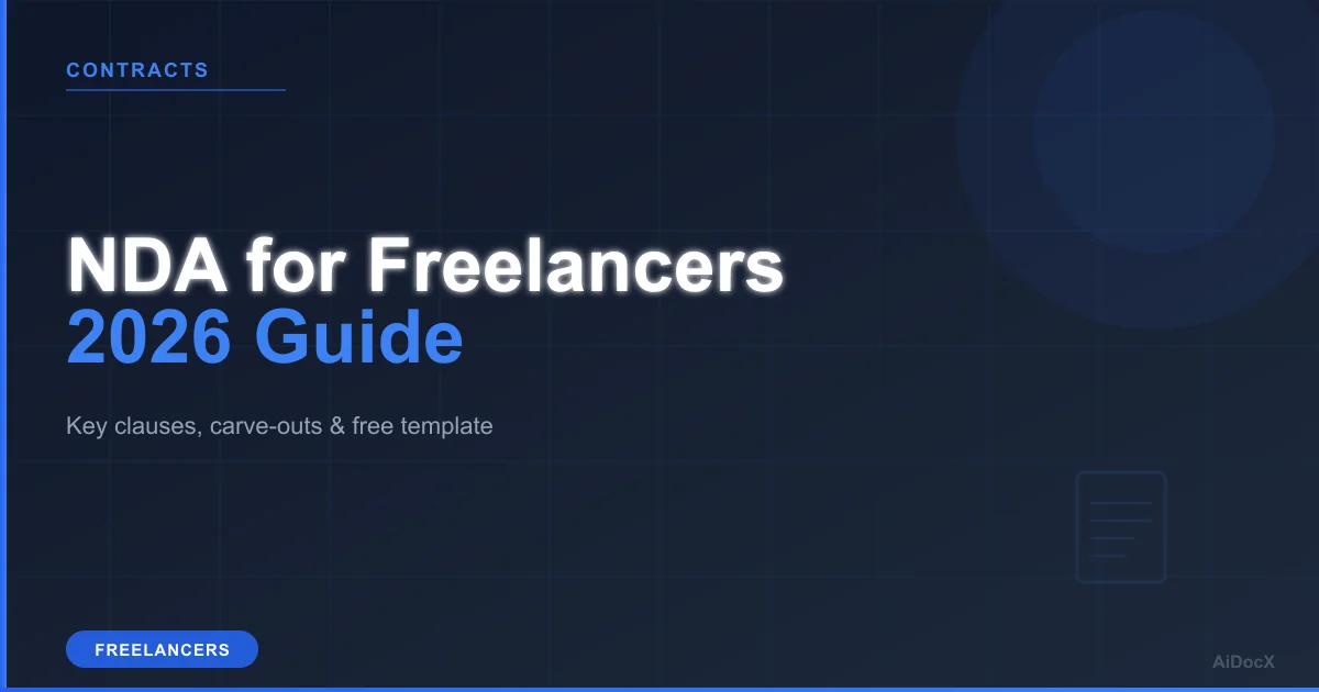 NDA for Freelancers & Independent Contractors (2026): When You Need One + Key Clauses