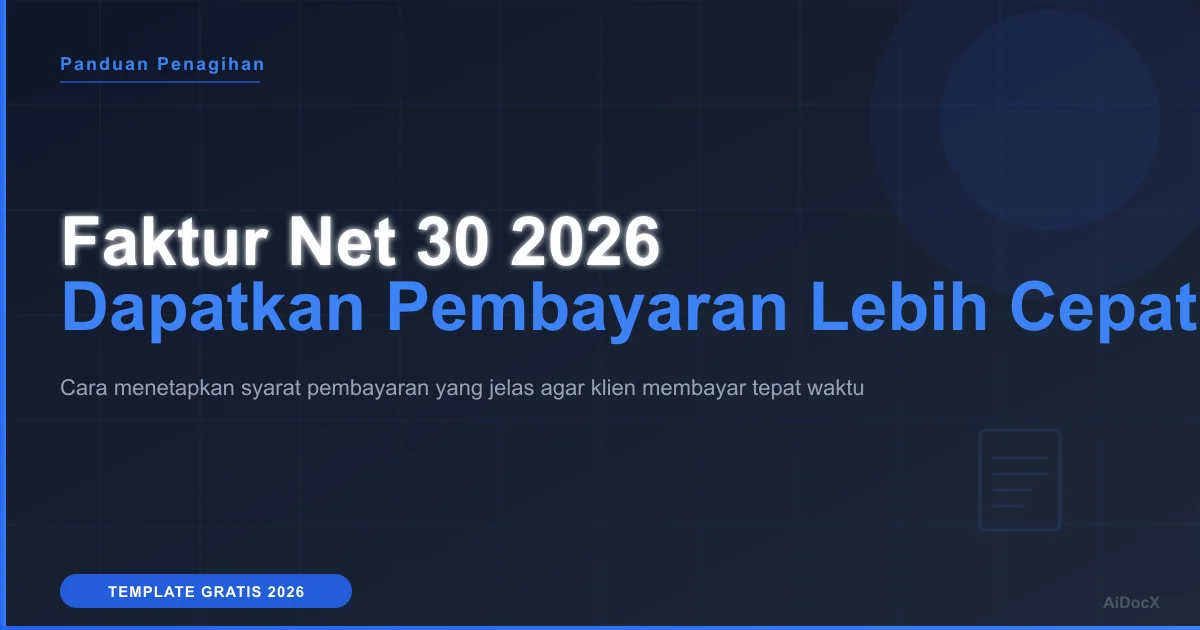 Template Faktur Net 30 2026: Cara Menetapkan Syarat yang Memastikan Pembayaran Tepat Waktu