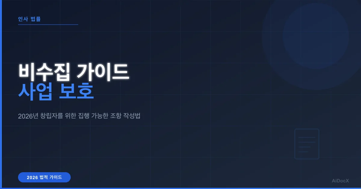 2026년 고용주를 위한 비수집 조항 가이드