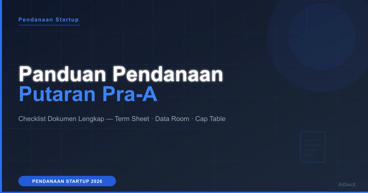 Pendanaan Pre-A Round: Checklist Dokumen Lengkap untuk Founder (2026)