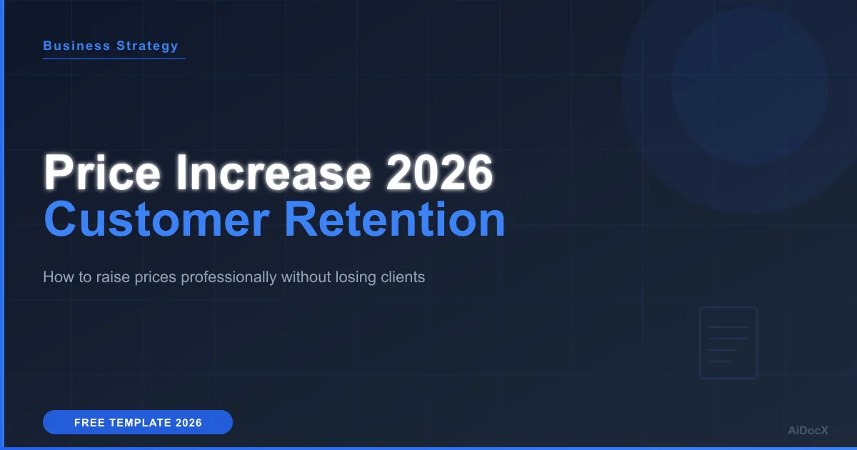 Price Increase Letter Template 2026: Keep Customers