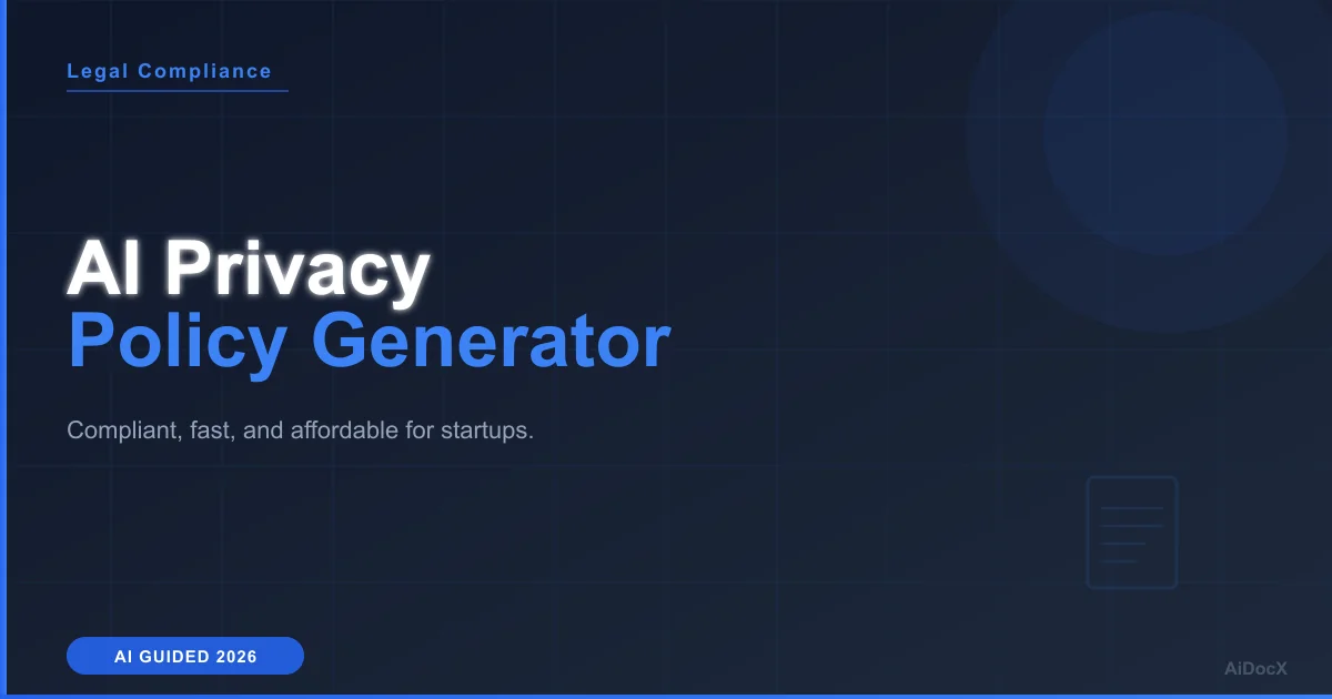 Generate a Compliant Privacy Policy with AI in 2026