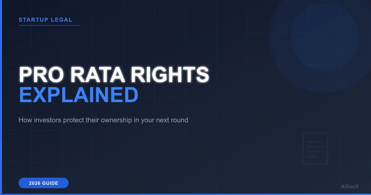 Pro Rata Rights Explained (2026): What They Are, Why VCs Want Them, and How They Change Your Rounds