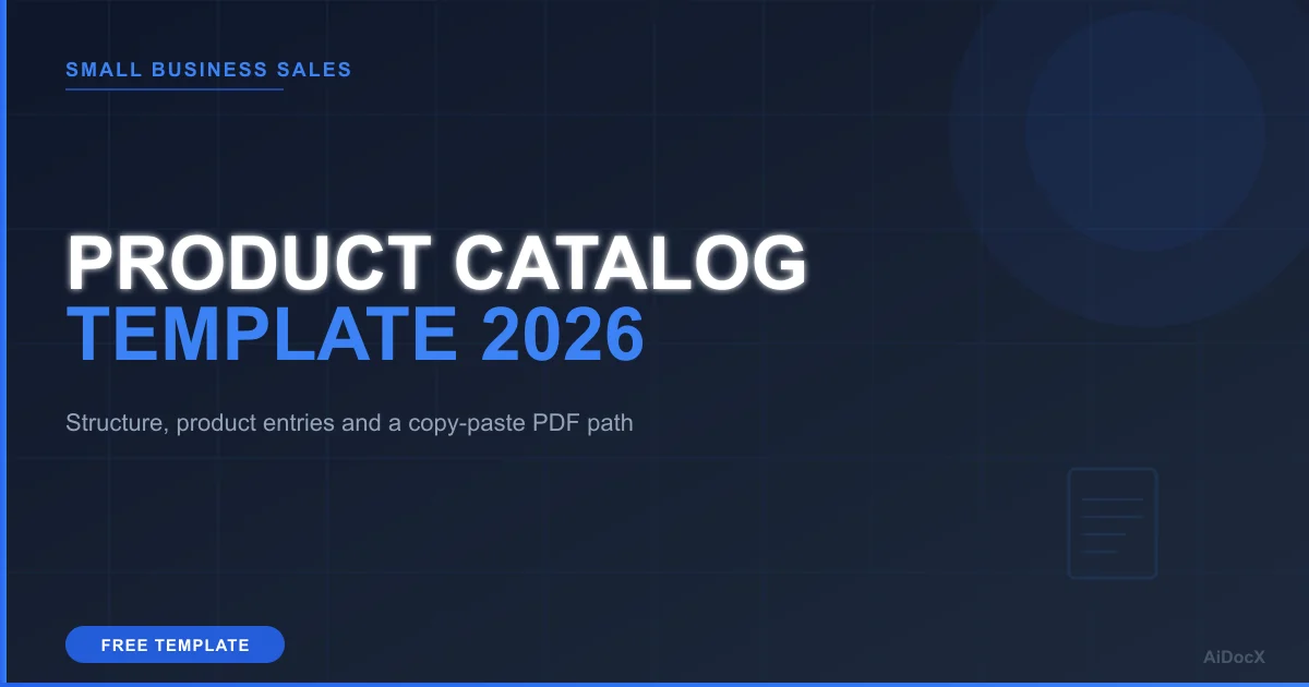 Product Catalog Template (2026): How to Create One That Sells