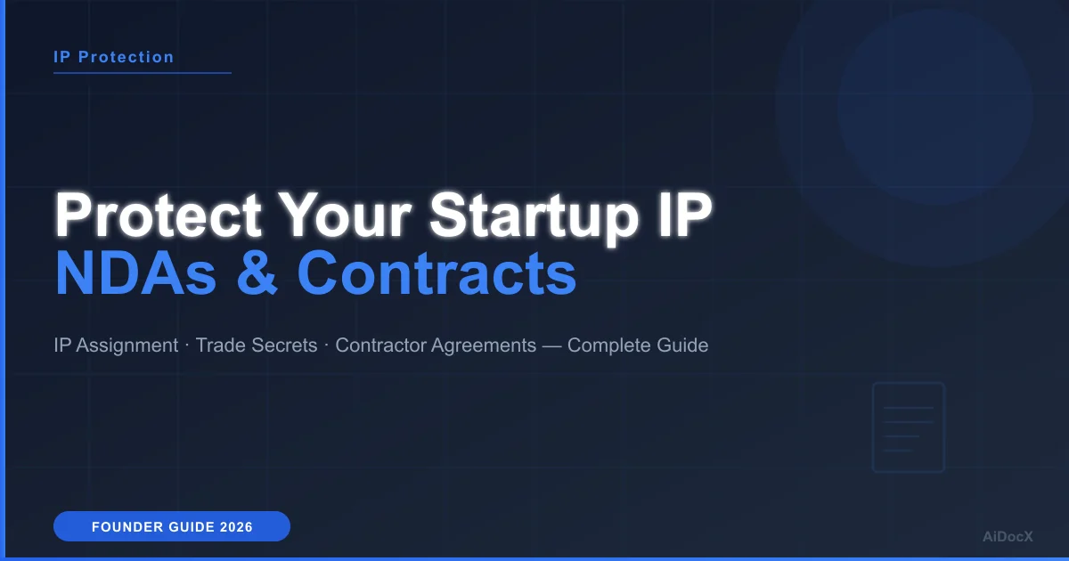 How to Protect Your Startup's IP — NDAs, Contracts & Legal Essentials (2026)