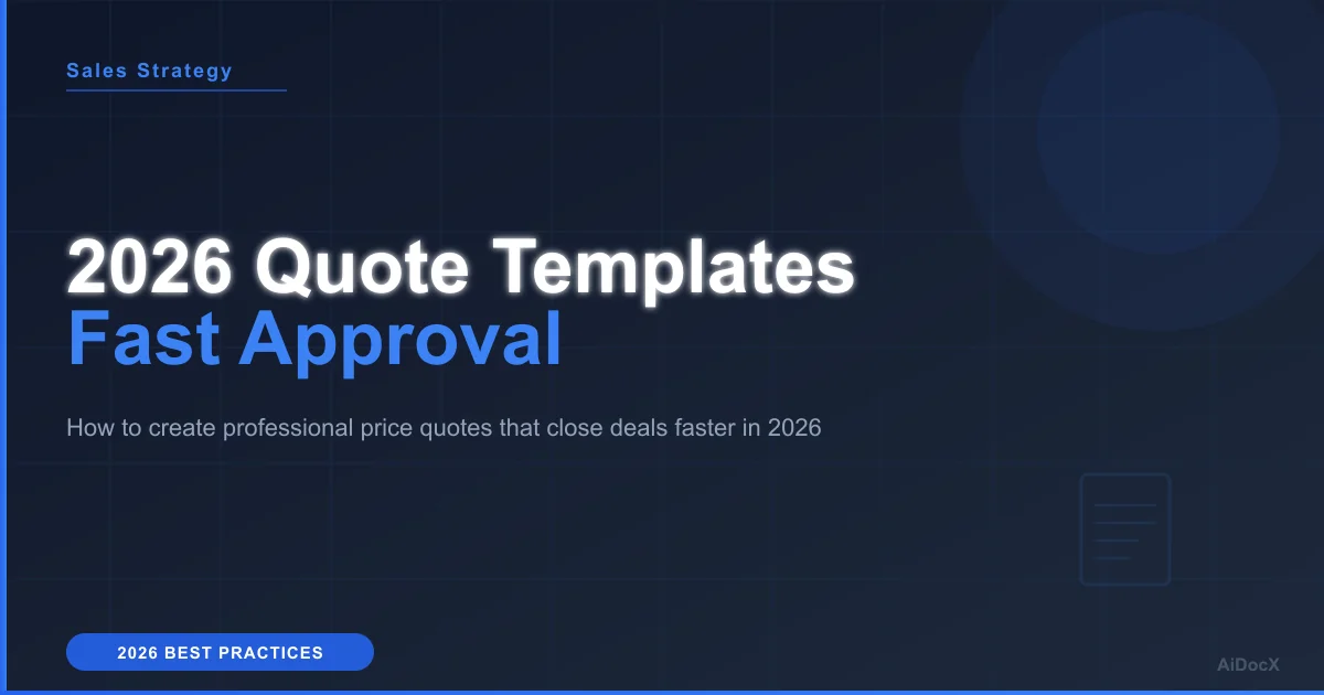 Quote Template Generator 2026: Speed Up Approval