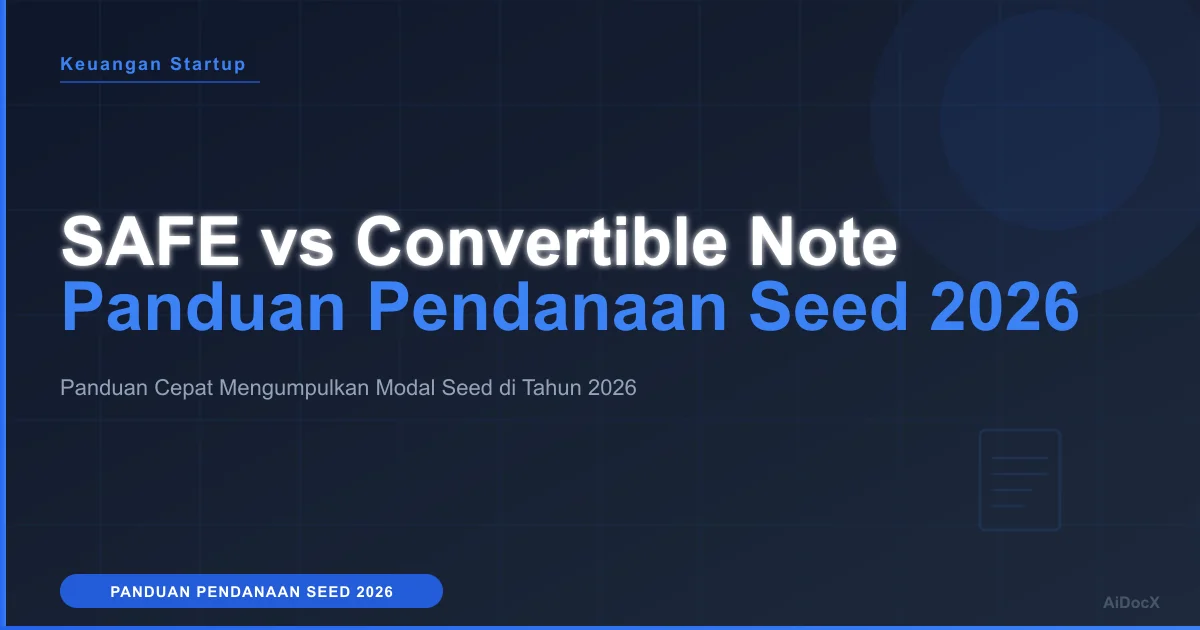 SAFE vs Convertible Note: Panduan Putaran Seed 2026