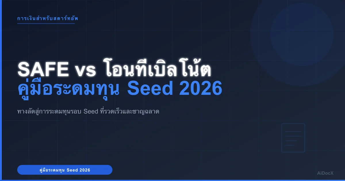 SAFE vs โอนทีเบิลโน้ต: คู่มือรอบ Seed 2026
