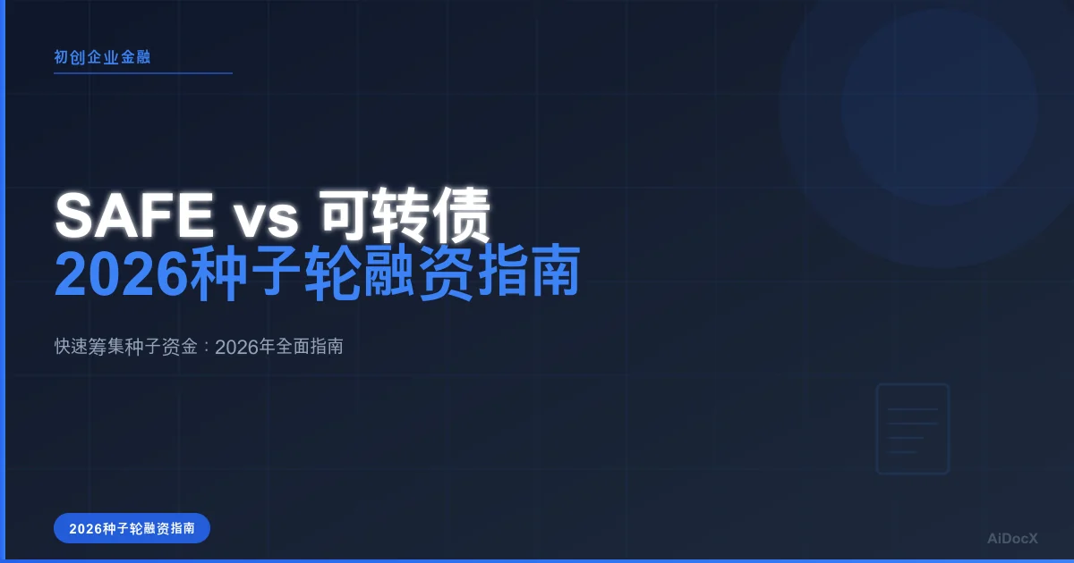 SAFE与可转债对比:2026年种子轮融资指南