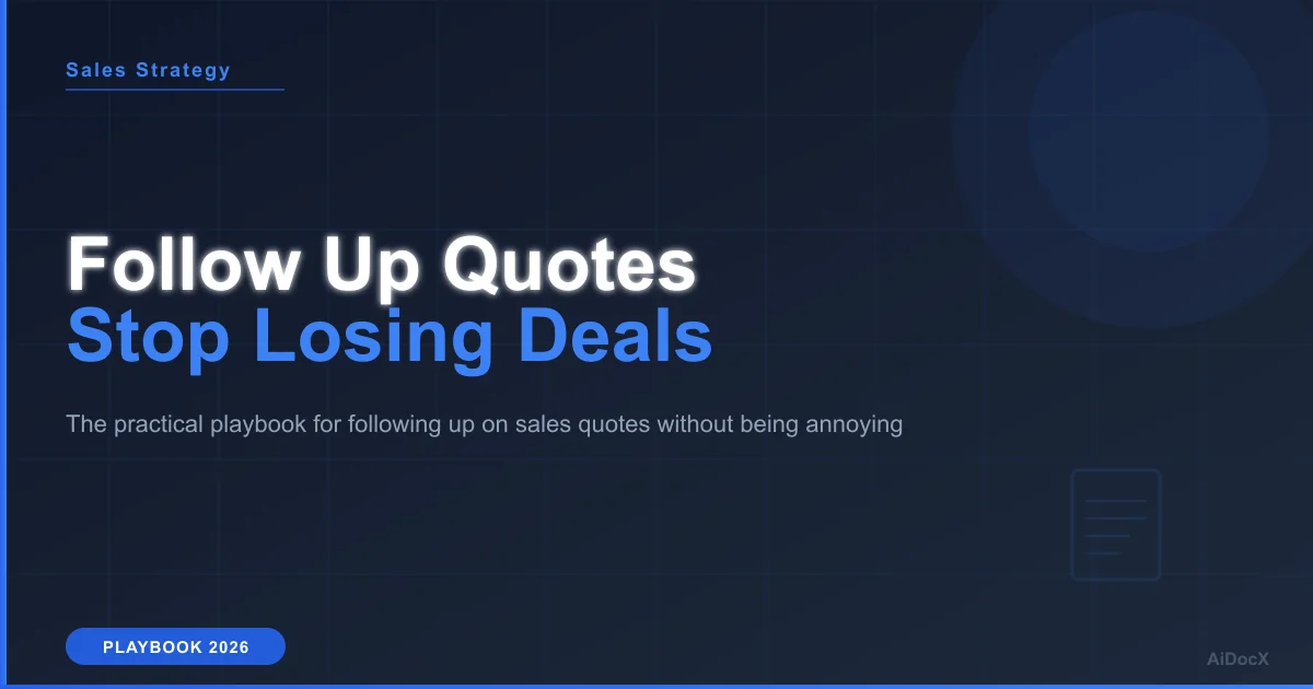 How to Follow Up on Sales Quotes Without Being Annoying in 2026