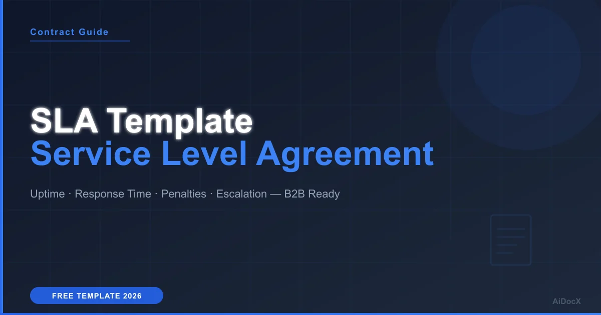 Service Level Agreement (SLA) Template: Essential Clauses for B2B Service Providers (2026)