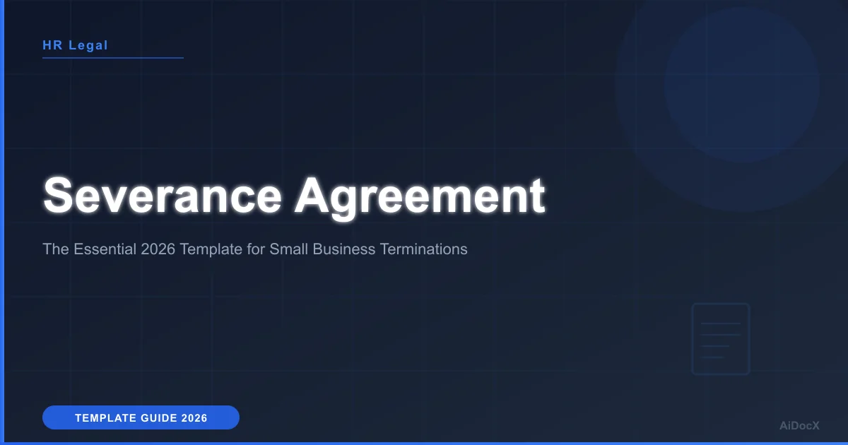 Severance Agreement Template 2026: Small Business Guide