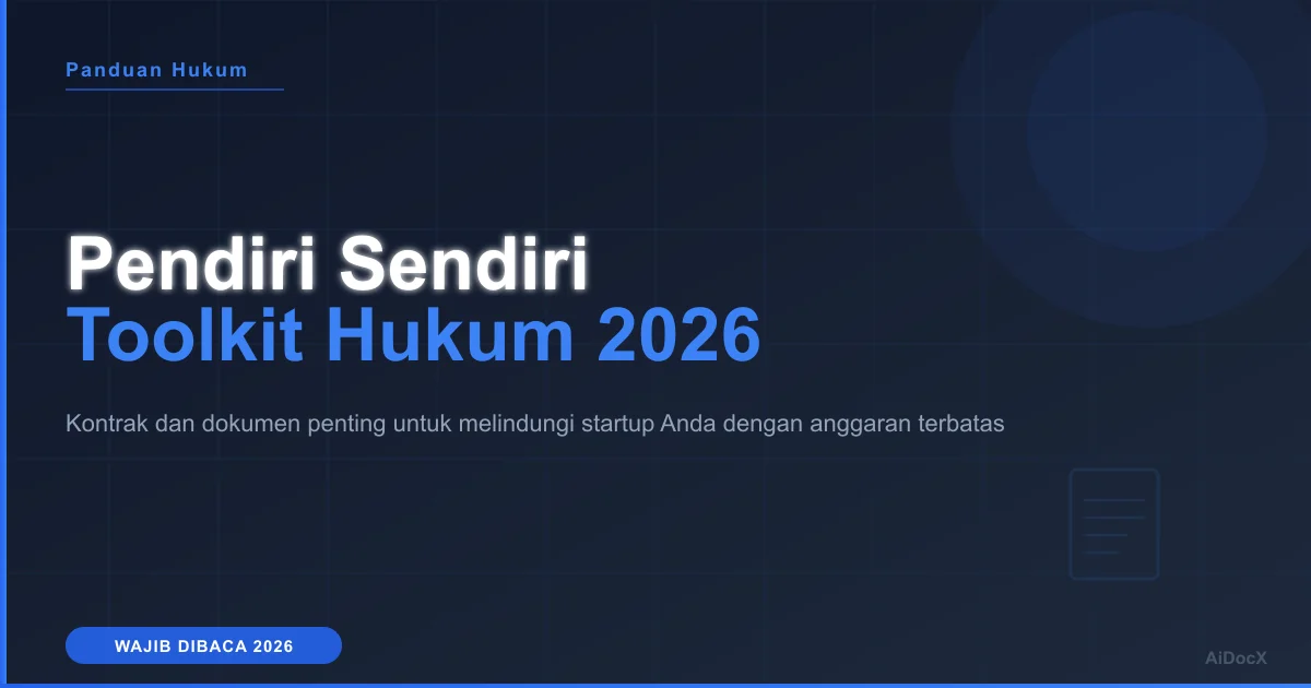 Toolkit Hukum Pendiri Sendiri: Dokumen Penting untuk 2026