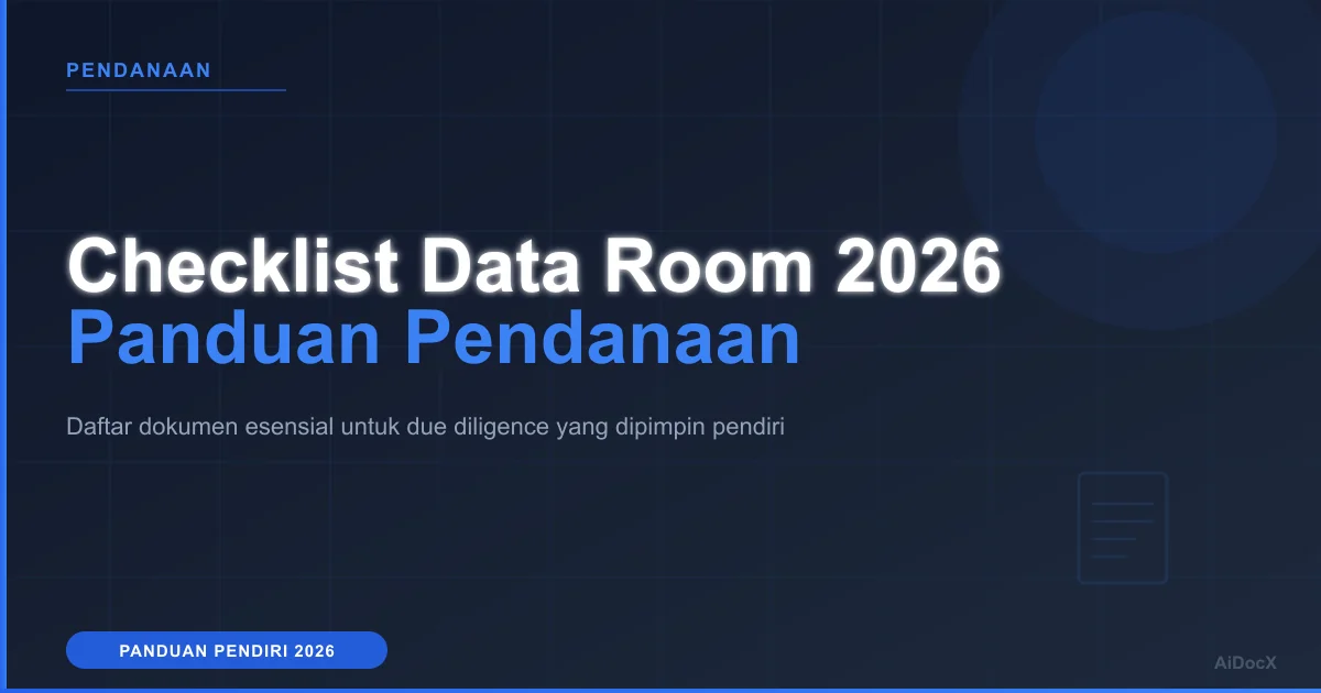 Checklist Data Room Investor: Penutupan Pendanaan Lebih Cepat di 2026