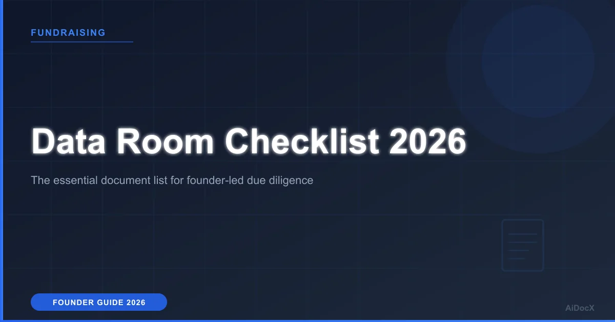 Investor Data Room Checklist: Close Rounds Faster in 2026
