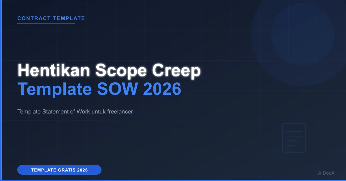 Template Statement of Work (SOW): Hentikan Scope Creep di 2026