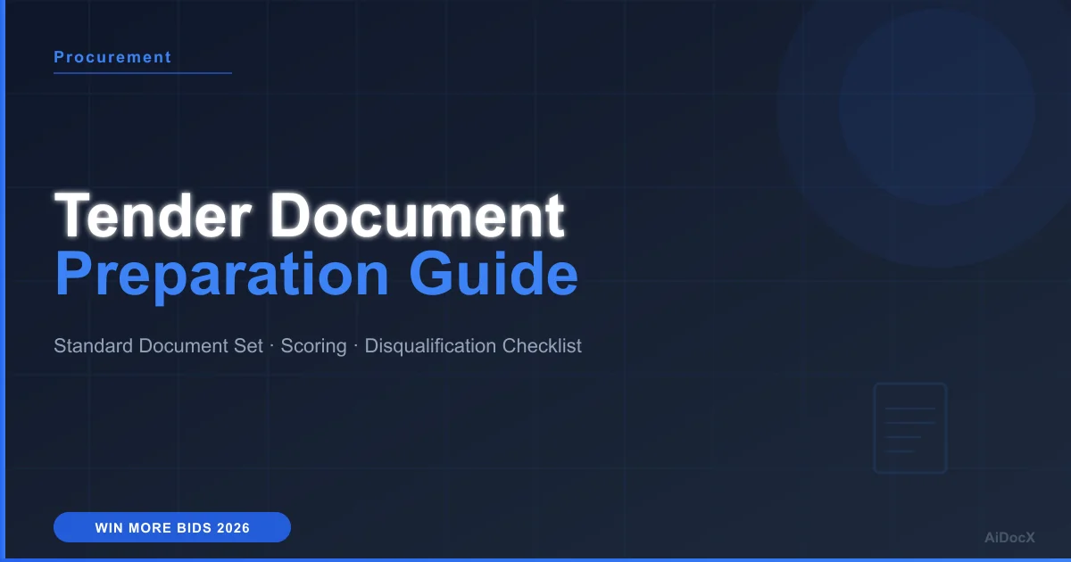 Tender Document Preparation (2026): What Goes in a Bid & How Small Businesses Win