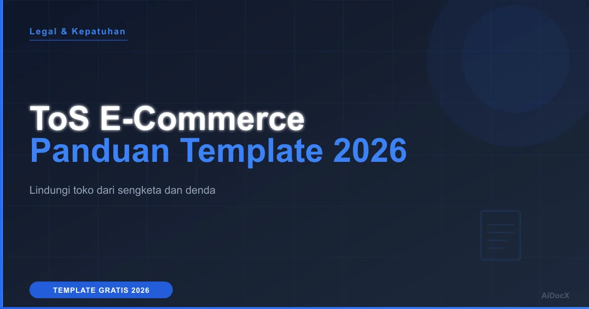 Template Syarat & Ketentuan E-Commerce 2026: Lindungi Toko Online Anda