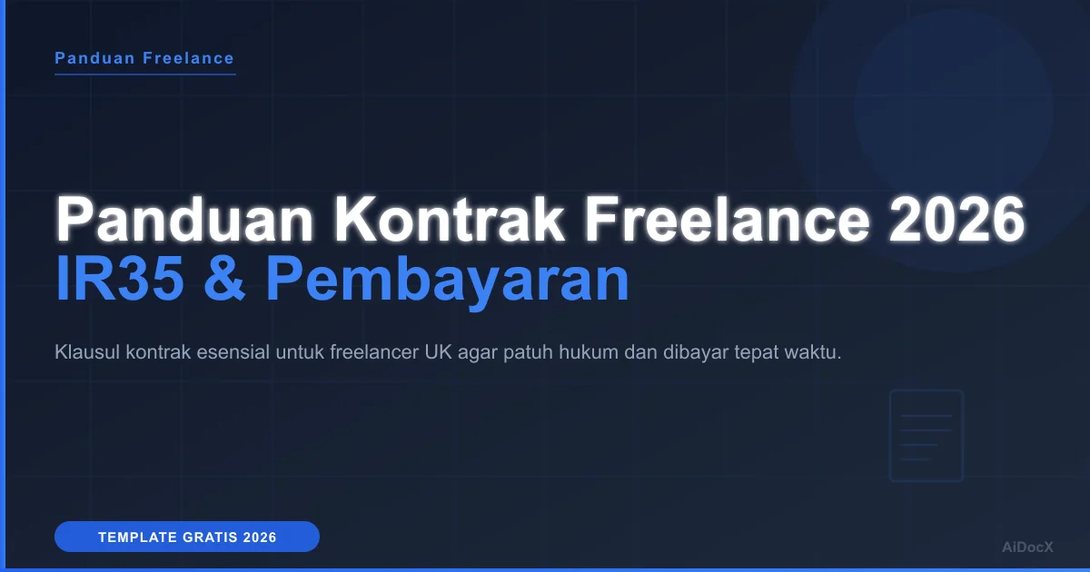 Panduan Kontrak Freelancer UK 2026: IR35 & Pembayaran
