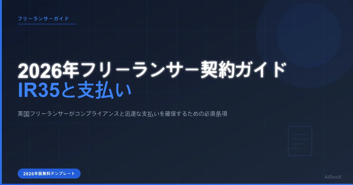 2026年英国フリーランサー契約ガイド:IR35と支払い