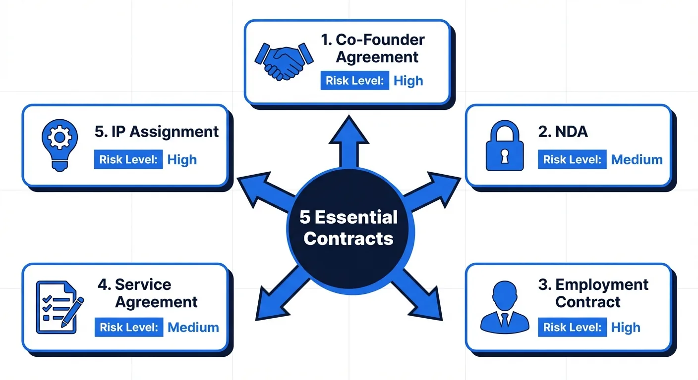 สตาร์ทอัพ 5 สัญญาสำคัญ: Co-Founder, NDA, Employment, Service, IP Assignment