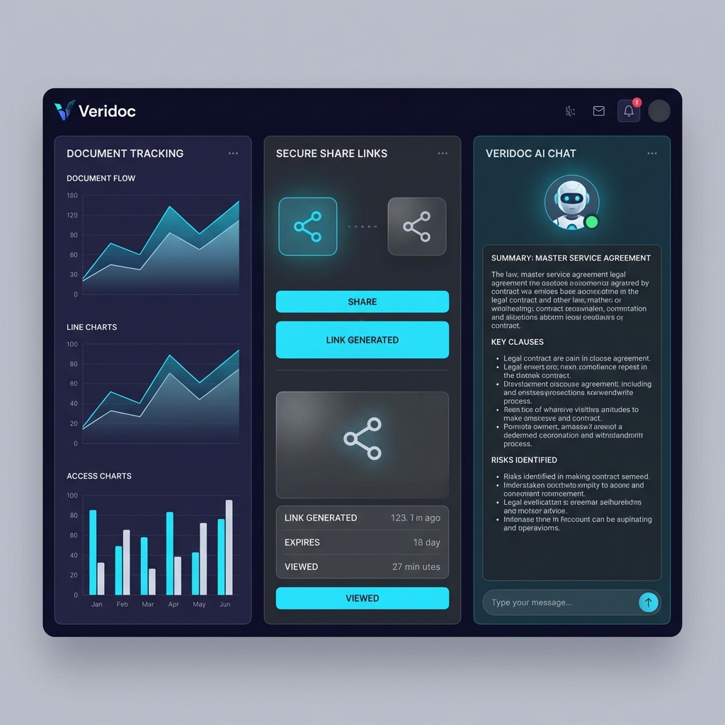 AiDocX Dashboard Mockup